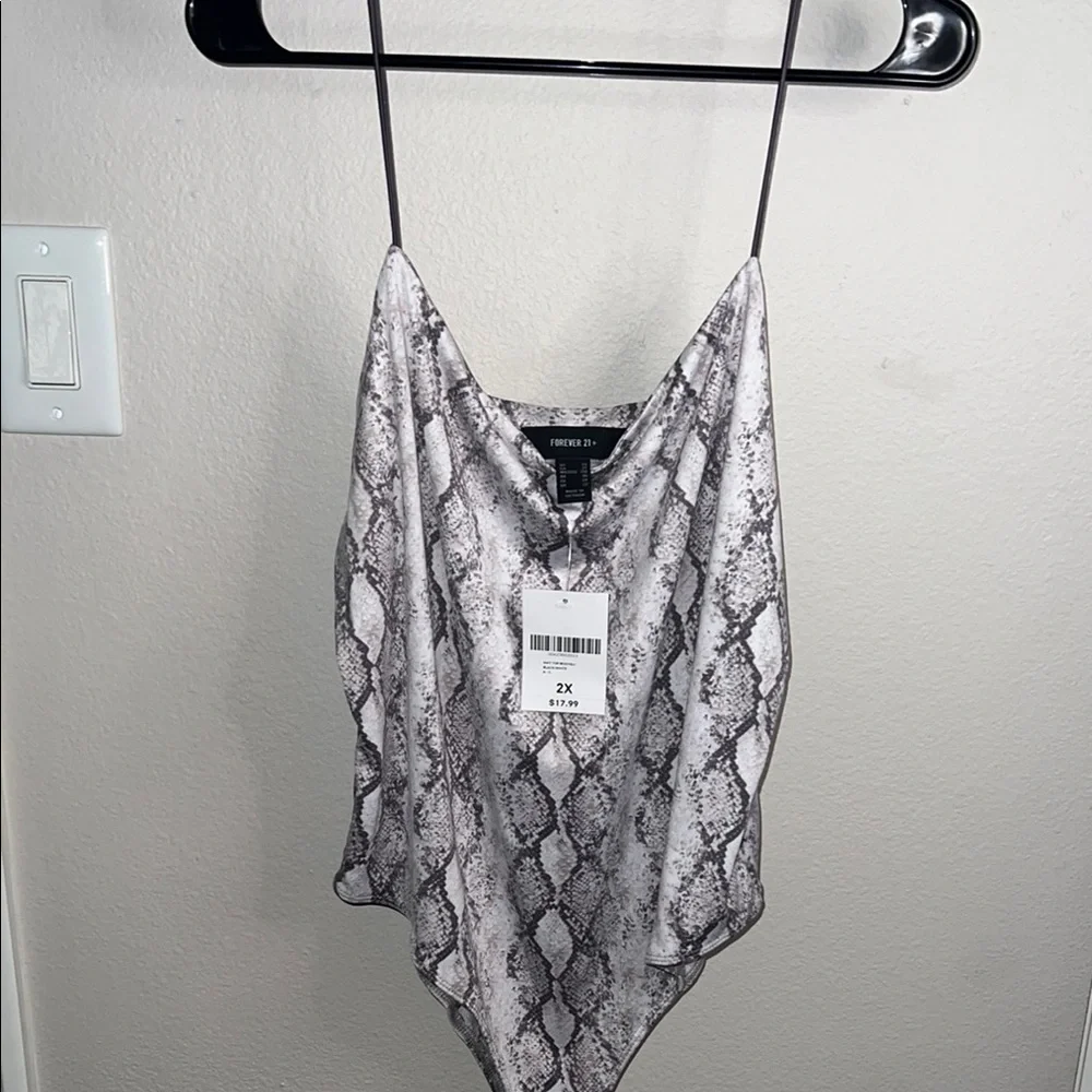 SNAKE SKIN PRINT BODY SUIT - Picture 1 of 4